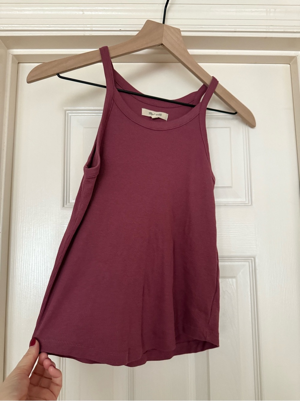 Madewell Ribbed Tank Top in Dusty Rose - Women's Casual Layering Top